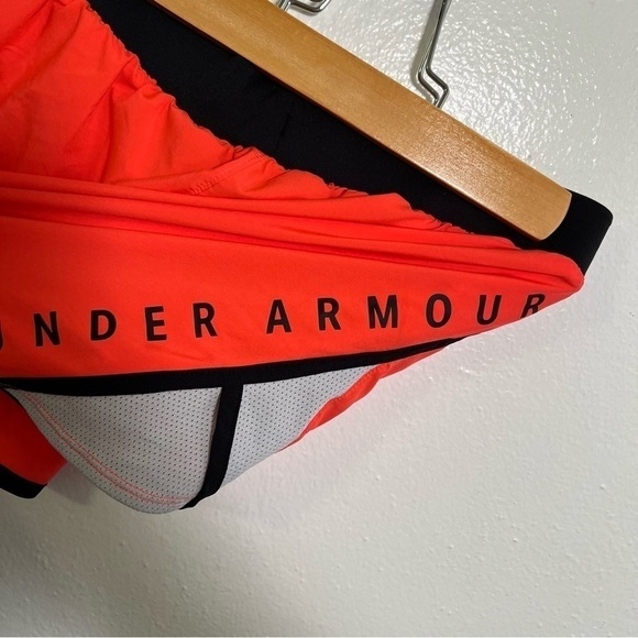 Under Armour Running Shorts Bright Coral Pink Orange XS - Picture 8 of 9